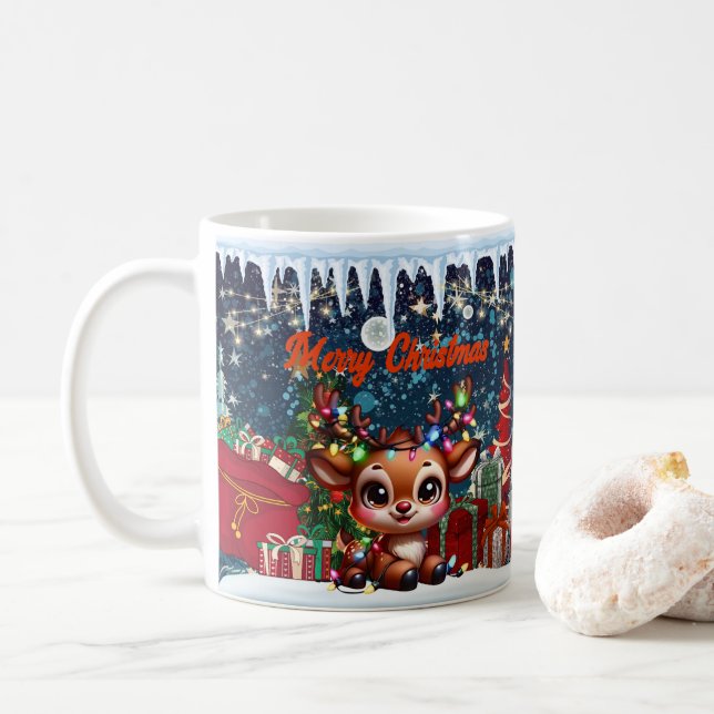 snowman, merry coffee mug (With Donut)