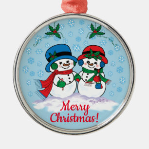 Snowman Metal Ornament