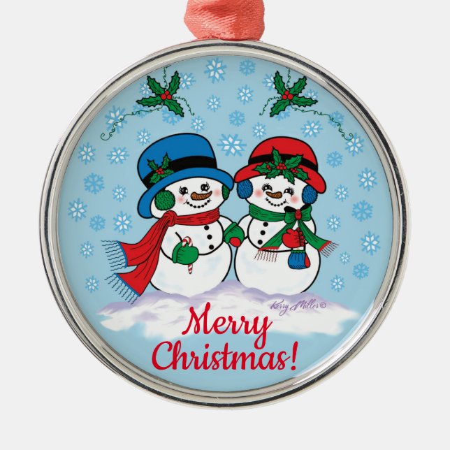 Snowman Metal Ornament (Front)