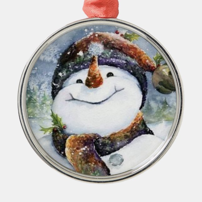 Snowman Metal Ornament (Front)