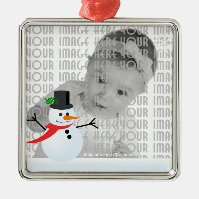 Snowman Metal Tree Decoration (Front)