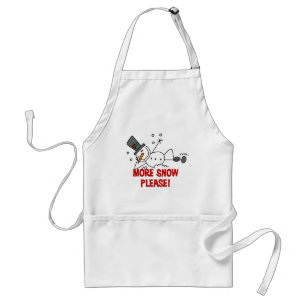 Snowman More Snow Please Standard Apron