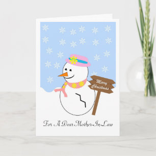 Snowman Mother-In-Law Christmas Card
