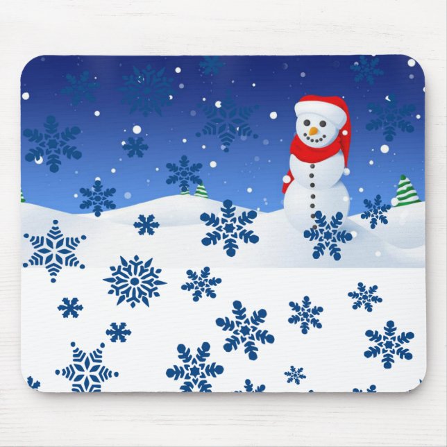 Snowman Mouse Pad (Front)