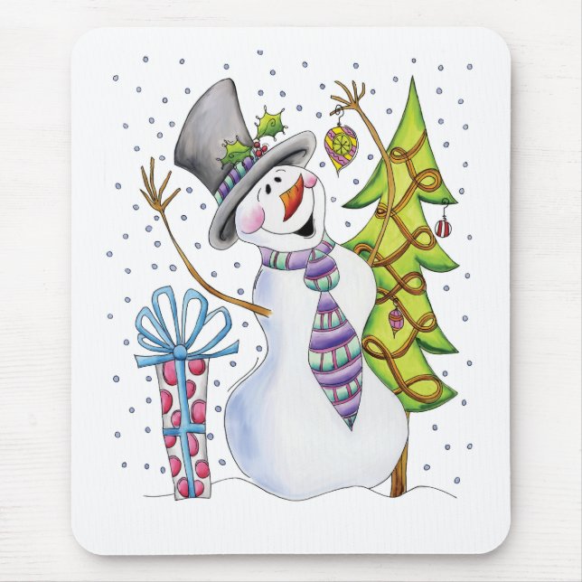 Snowman Mouse Pad (Front)