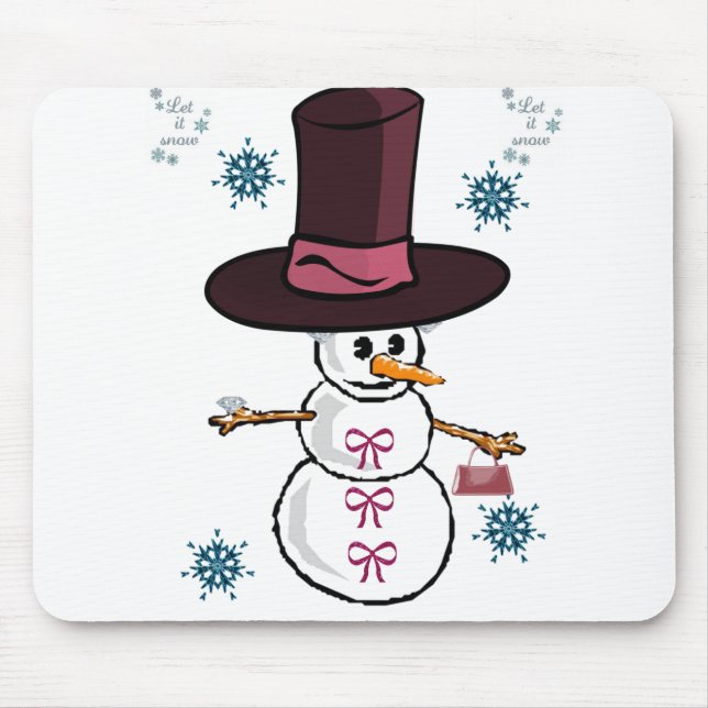 Snowman Mouse Pad (Front)