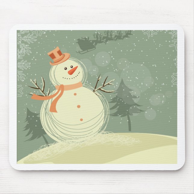 Snowman Mouse Pad (Front)