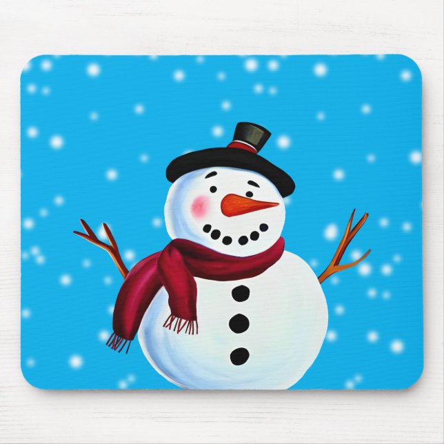 Snowman Mouse Pad (Front)
