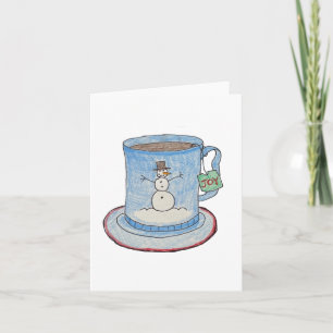 Snowman Mug Holiday Card