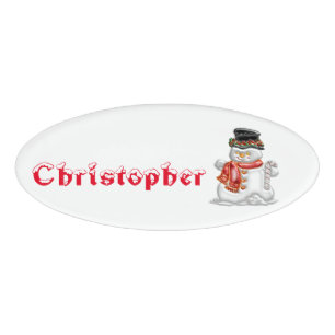 Snowman Name Tag