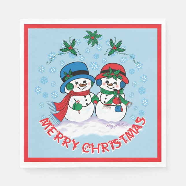 Snowman Napkin (Front)