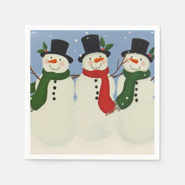 Snowman Napkin (Front)