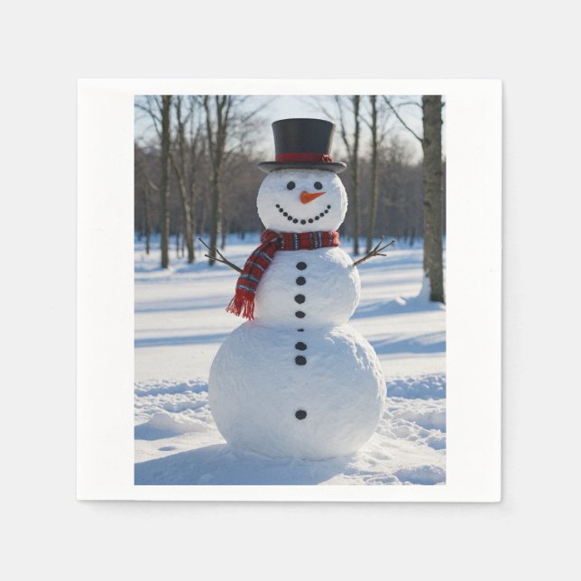 Snowman napkin  (Front)