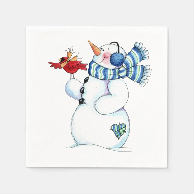 Snowman Napkin (Front)