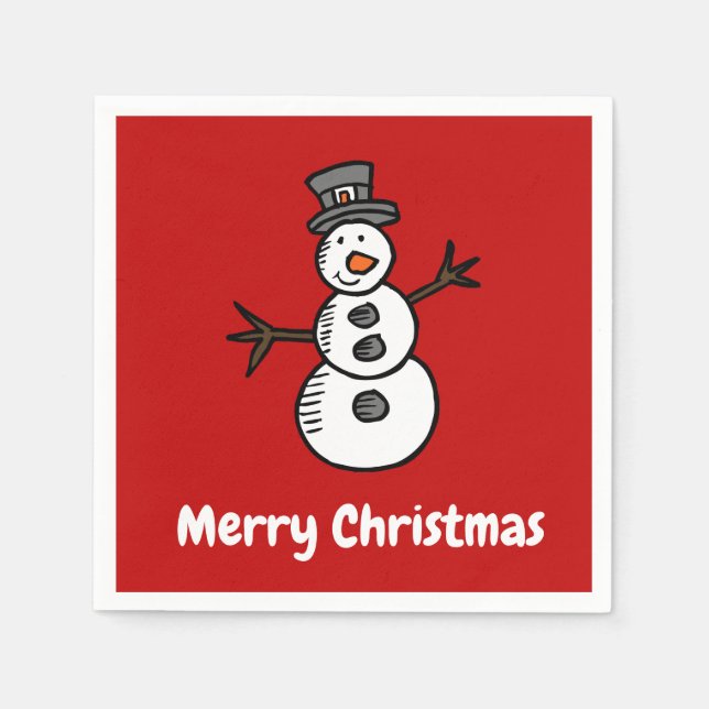 Snowman Napkin (Front)