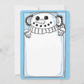 Snowman New Year's resolution card
