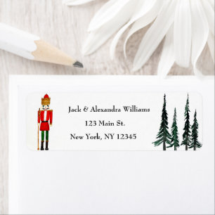 Snowman Nutcracker Christmas Return Address Label