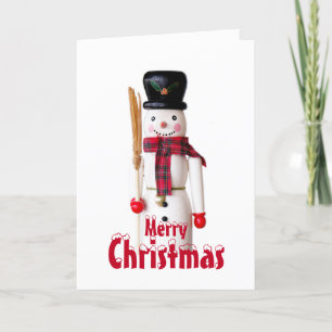Snowman Nutcracker - Personalised Text Holiday Card