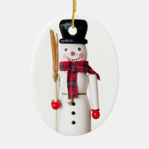 Snowman Nutcracker - Personalizable Ceramic Ornament