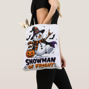 Snowman of Fright Halloween Tote Bag