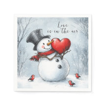Snowman Offers Love with a Big Heart