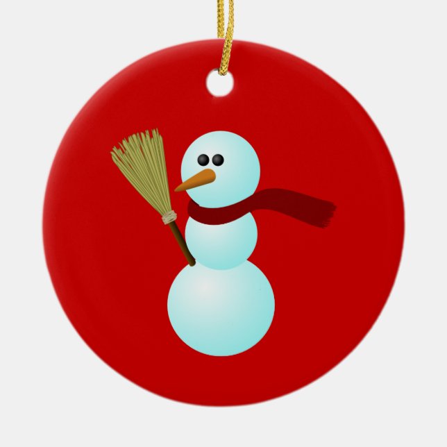 SnowMan Ornament 5 (Personalise) (Front)