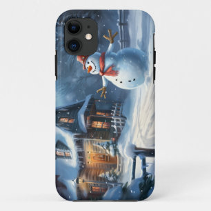 Snowman Painting iPhone 11 Case