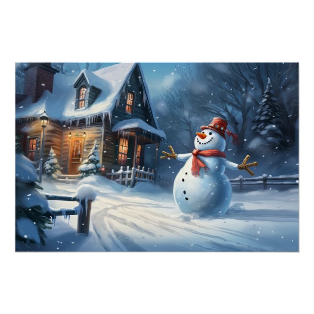Snowman Painting Poster (Front)
