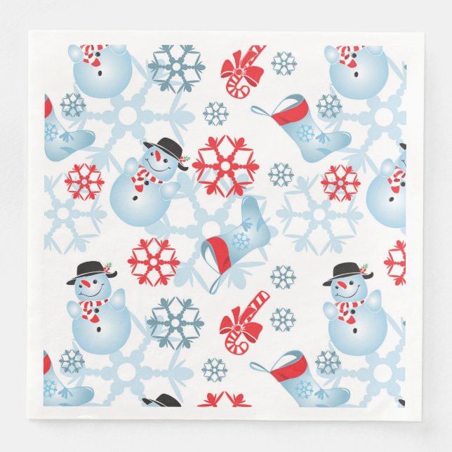 Snowman Paper Napkins (Front)