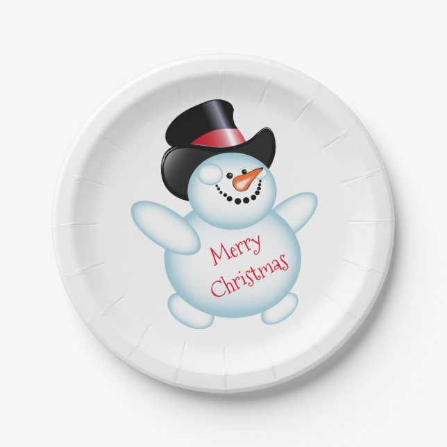 Snowman Paper Plate (Front)