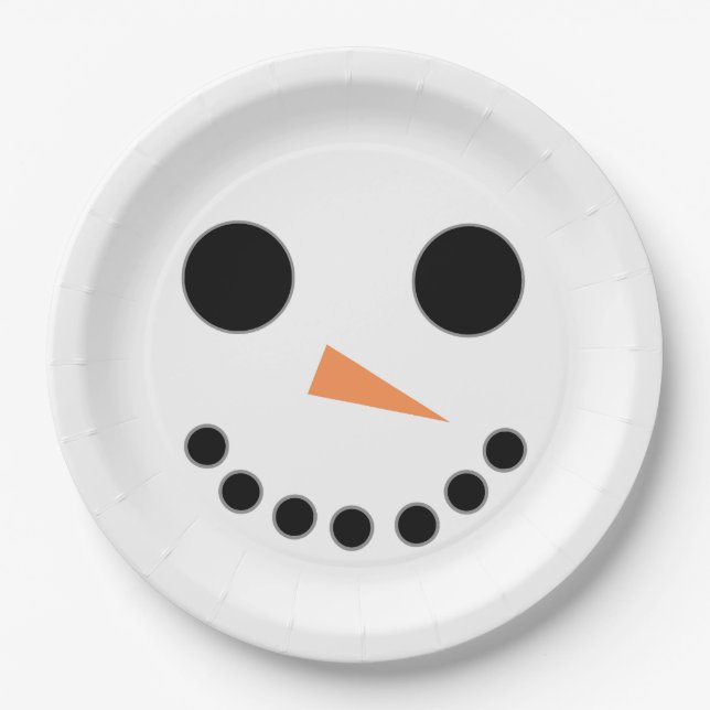 Snowman Paper Plate (Front)