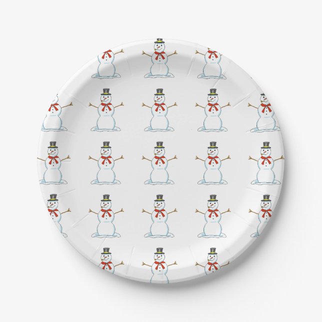 Snowman Paper Plates (Front)