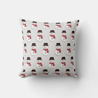 Snowman Pattern Christmas Cushion