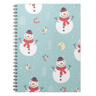 Snowman pattern notebook