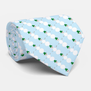 Snowman Pattern Tie