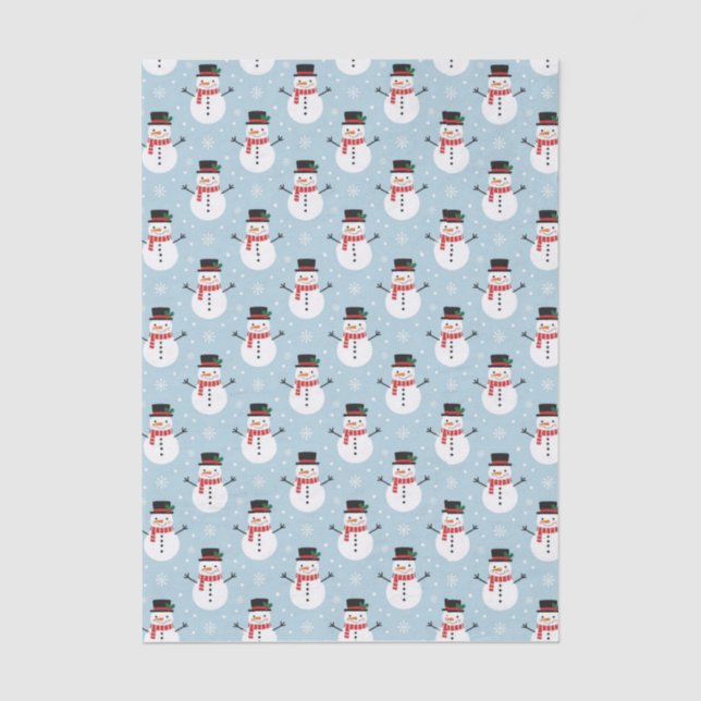 Snowman pattern tissue paper (Front)