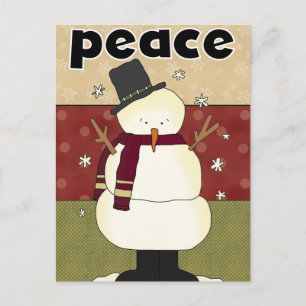 Snowman Peace Holiday Greeting Cards