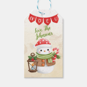 Snowman Personalise Gift Tags