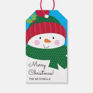 Snowman Personalised Gift Tags