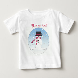 Snowman - Personalized Baby T-Shirt
