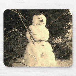 Snowman Photo Mousepad