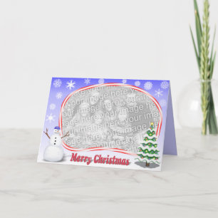 Snowman Photo Template Card