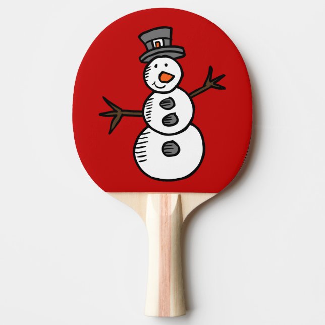 Snowman Ping Pong Paddle (Front)