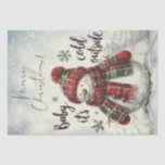 Snowman Plaid Winter Christmas Tissue Paper<br><div class="desc">Snowman Plaid Winter Christmas</div>