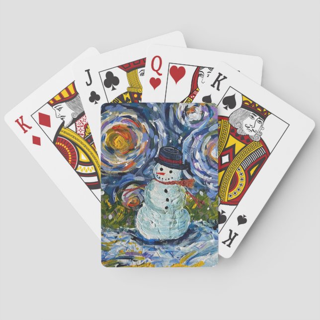 Snowman Playing Cards (Back)