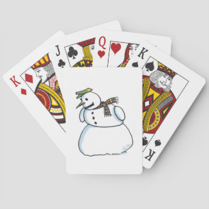 Snowman Poker playing cards