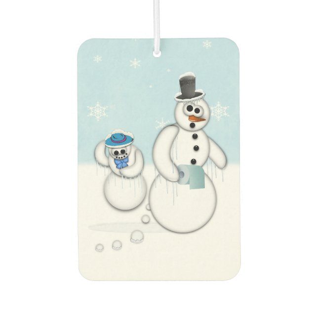 Snowman Poop Car Air Freshener (Front)