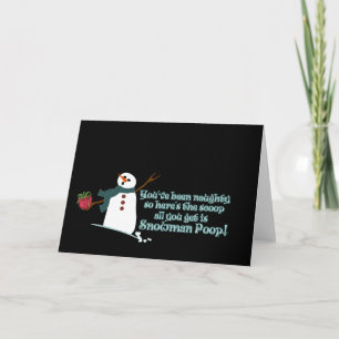 Snowman Poop Holiday Card