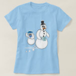 Snowman Poop T-Shirt<br><div class="desc">Cute pooping snowman.</div>