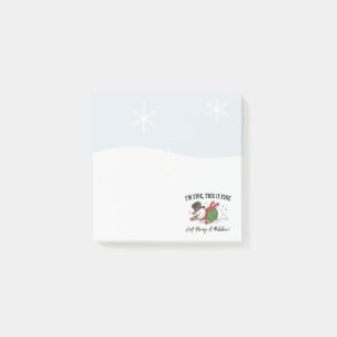 Snowman Post It Notes I'm Fine